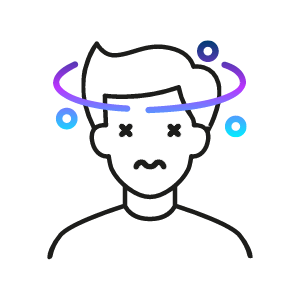 icono que representa la sensación de mareo o desmayo