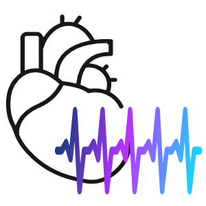 corazón con latidos rápidos o taquicardia