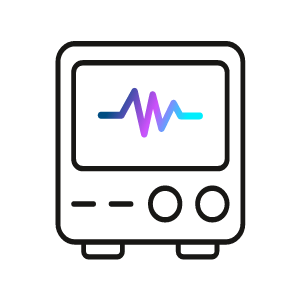 icono que representa el electrocardiograma que registra los ritmos o los patrones de ondas del corazón durante unos segundos o más